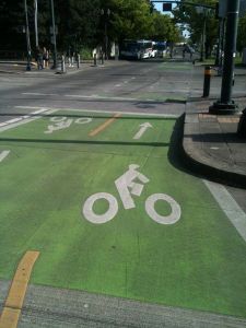 Massive spaces on Portland roads for cycles.